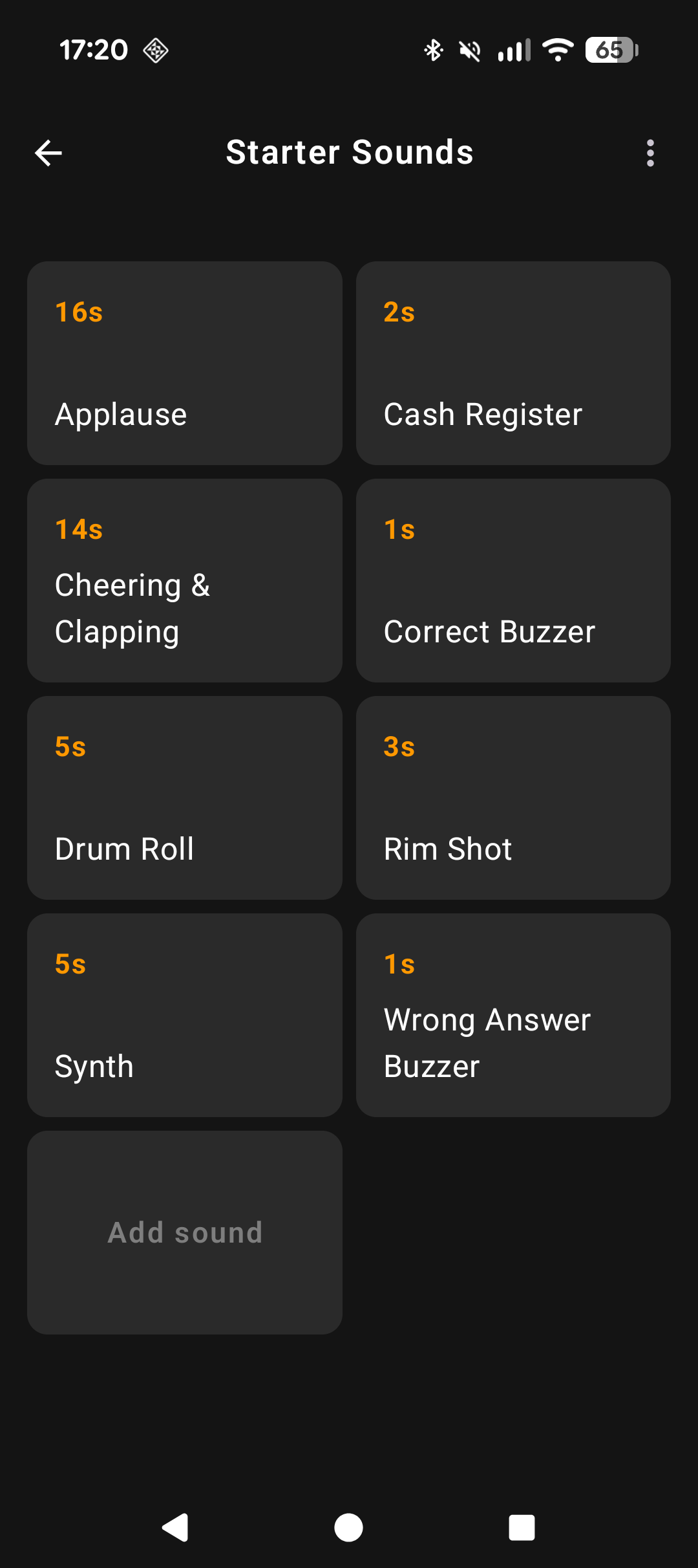 Pad grid in idle state